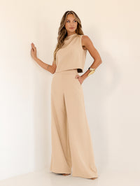 Conjunto Alfaiataria Calça Pantalona e Blusa Regata Hope