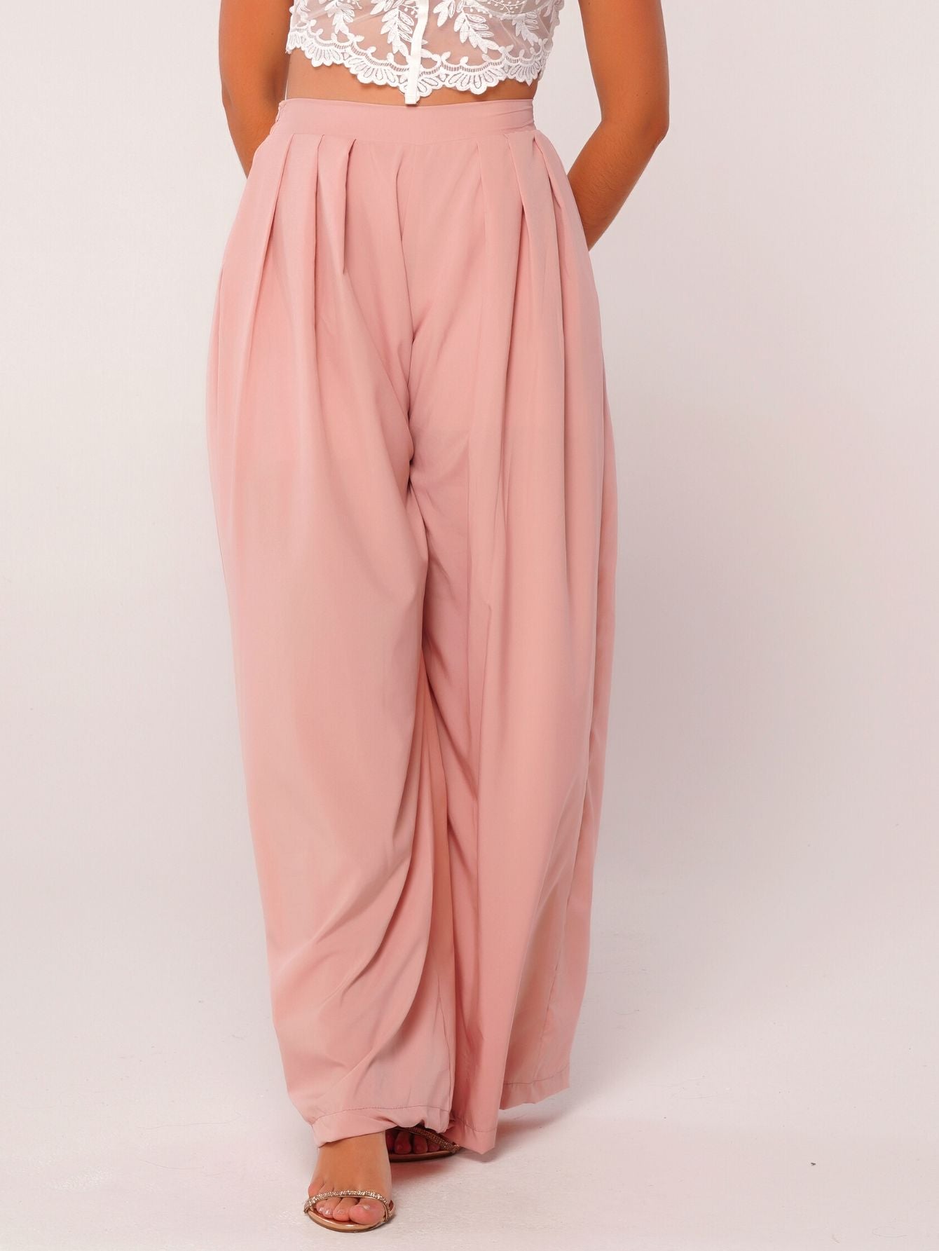Calça Alfaiataria Pantalona Fluida Comfy com Elástico e Bolso Lateral Maite