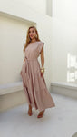 Stories de Vestido Midi Alfaiataria Manga Muscle Tee Brenda