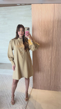 Stories de Vestido alfaiataria Manga longa Cinara
