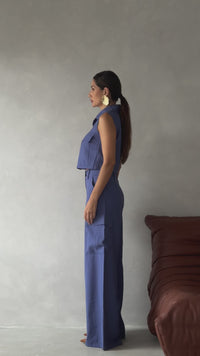 Stories de Conjunto Alfaiataria Cargo corte reto com Cropped Camisa bolso Cibele