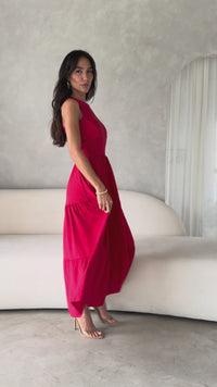 Stories de Vestido Longo Alfaiataria Sem Manga Zíper nas Costas Flora