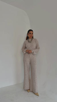Stories de Conjunto tricot mousse Comfy 2 pecas calça reta e blusa sofisticado básico e versátil Nevada