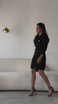 Stories de Vestido Curto Botoes dourados estruturado Betina