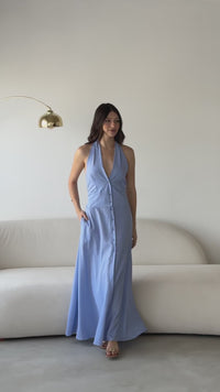 Stories de Vestido longo Frente Unica Lastex Vitória