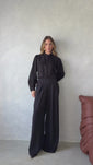 Stories de Conjunto Pantalona em Alfaiataria com Blusa Manga Longa e Botões Forrados Elegante e Sofisticado Donatella
