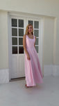 Stories de Vestido Longo Alfaiataria Decote Quadrado e Bolsos Yanca