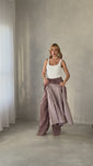 Stories de Conjunto Camisa e Calca Reta Tricoline Carla