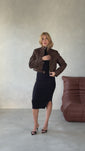 Stories de Jaqueta Slim Classica Animal Print Ravena
