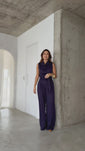Stories de Conjunto feminino Aretha em lanzinha comfy regata gola orgânica e calça reta com cinto e passantes Aretha
