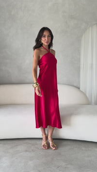 Stories de Vestido midi acetinado Sleep dress elegante e confortável Wendy