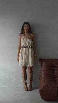 Stories de Vestido Manga Unica Fluido Curto Liliane