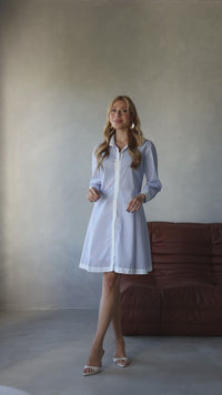 Stories de Vestido Chemise Feminino em Tricoline – Franciele