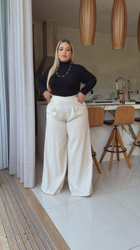 Stories de Blusa Canelada Manga Longa viscose