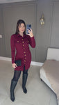 Stories de Vestido Curto Botoes dourados estruturado Betina