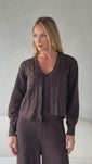 Stories de Conjunto 3 pecas tricot mousse regata casaqueto manga longa slim e calça reta comfy Austria