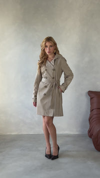 Stories de Sobretudo Trench coat 2 EM 1 longo impermeavel Anastasia
