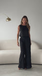 Stories de Conjunto de Linho Calça Pantalona e Blusa Regata Stella