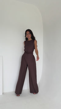 Stories de Macacão Pantalona Feminino Alfaiataria com Amarração Sandra